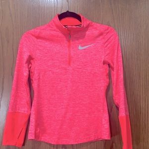 Nike dri fit running pullover girls medium pink